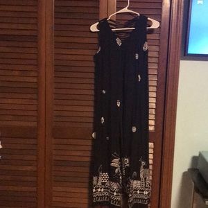 Floor length button up summer dress